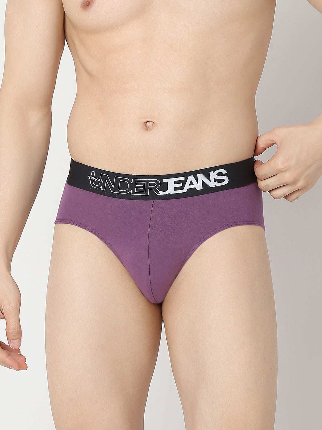 Underjeans By Spykar Men Yellow & Purple Brief