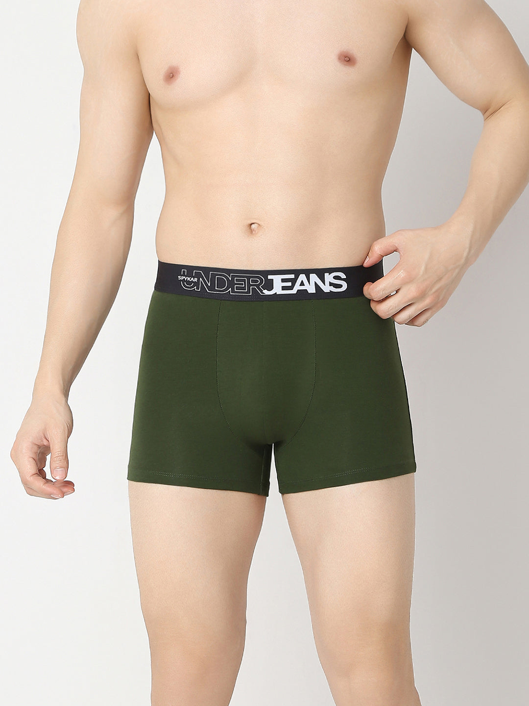 Underjeans By Spykar Men Olive & Black Trunk