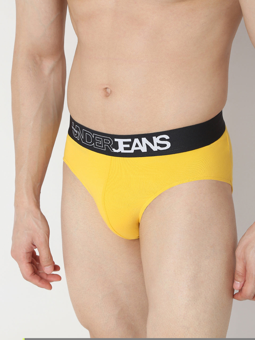 Underjeans By Spykar Men Yellow & Purple Brief