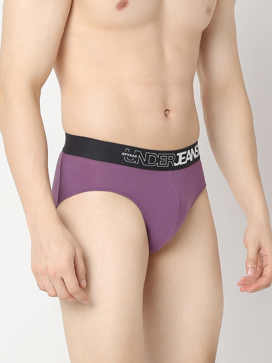Underjeans By Spykar Men Yellow & Purple Brief
