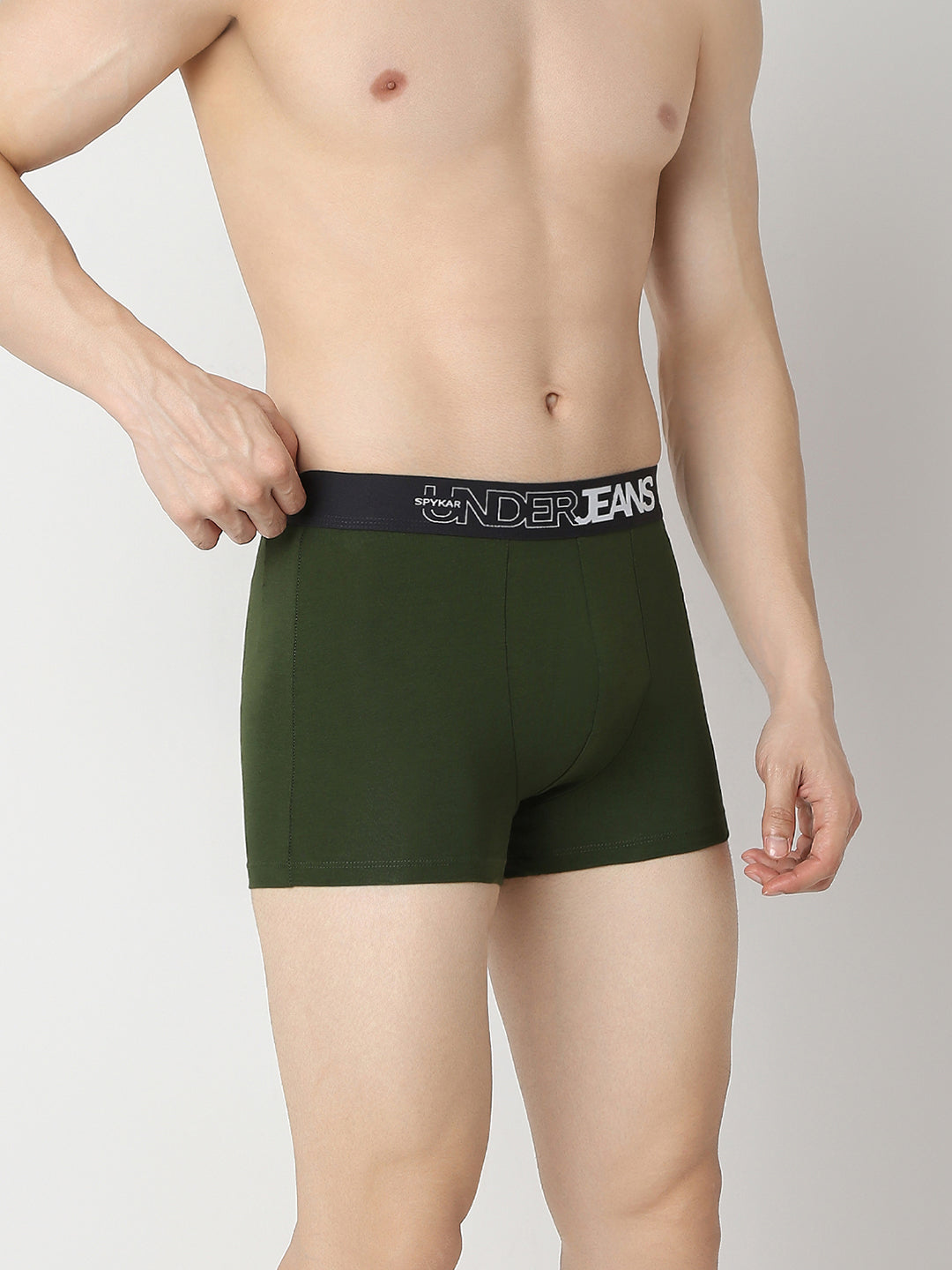 Underjeans By Spykar Men Olive & Black Trunk