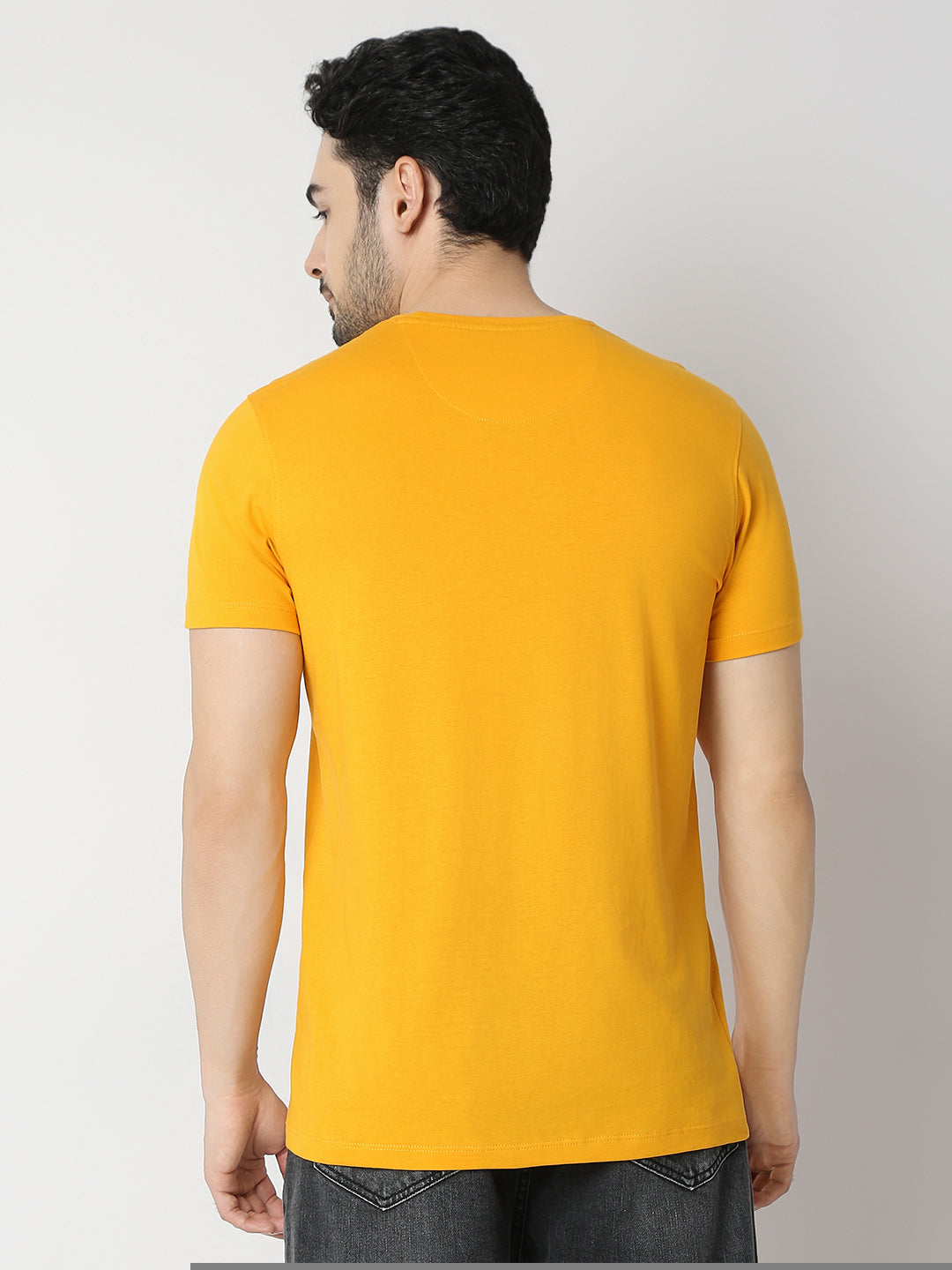 Underjeans By Spykar Men Chrome Yellow T-Shirt