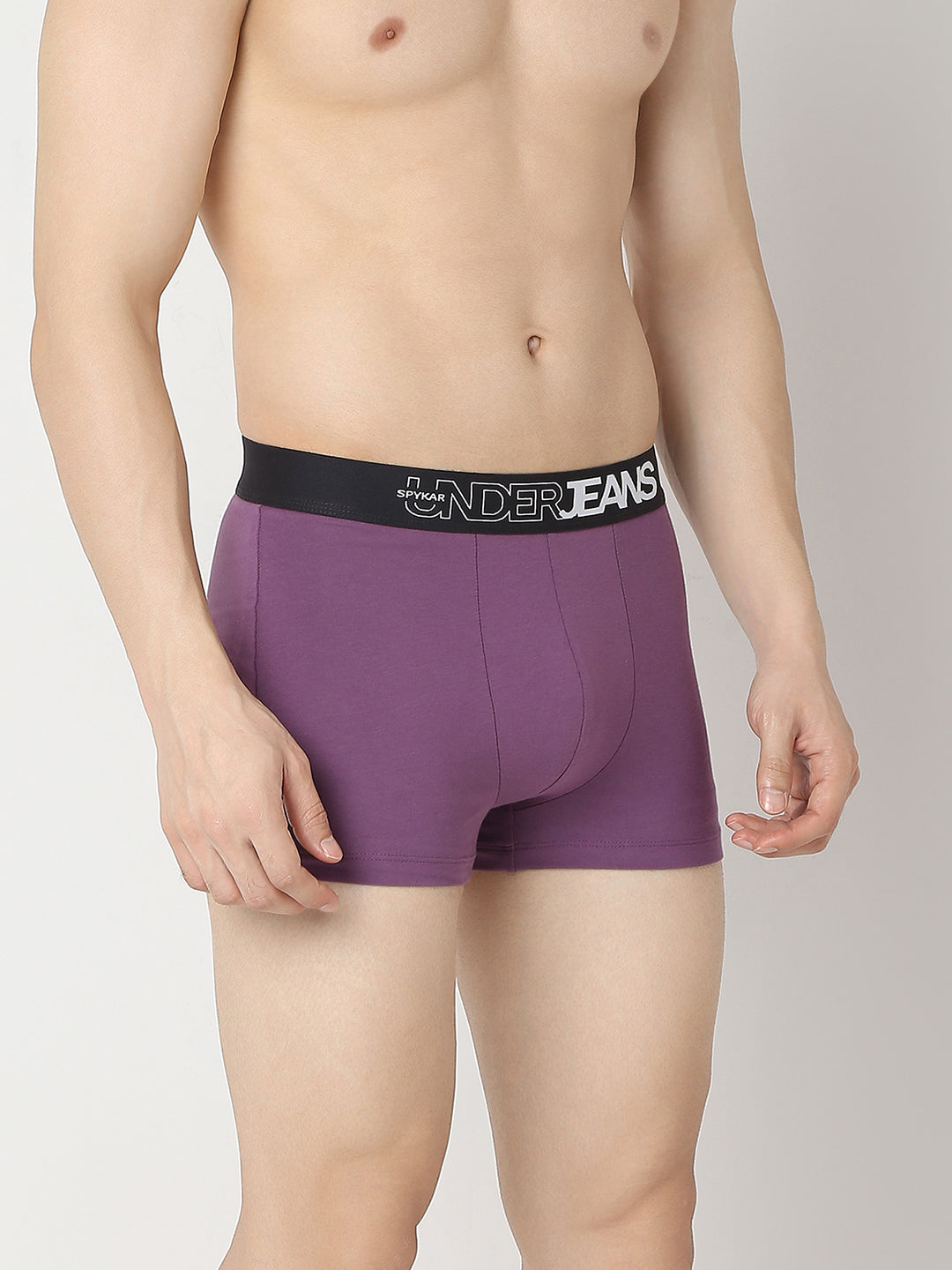 Underjeans By Spykar Purple & Black Trunk
