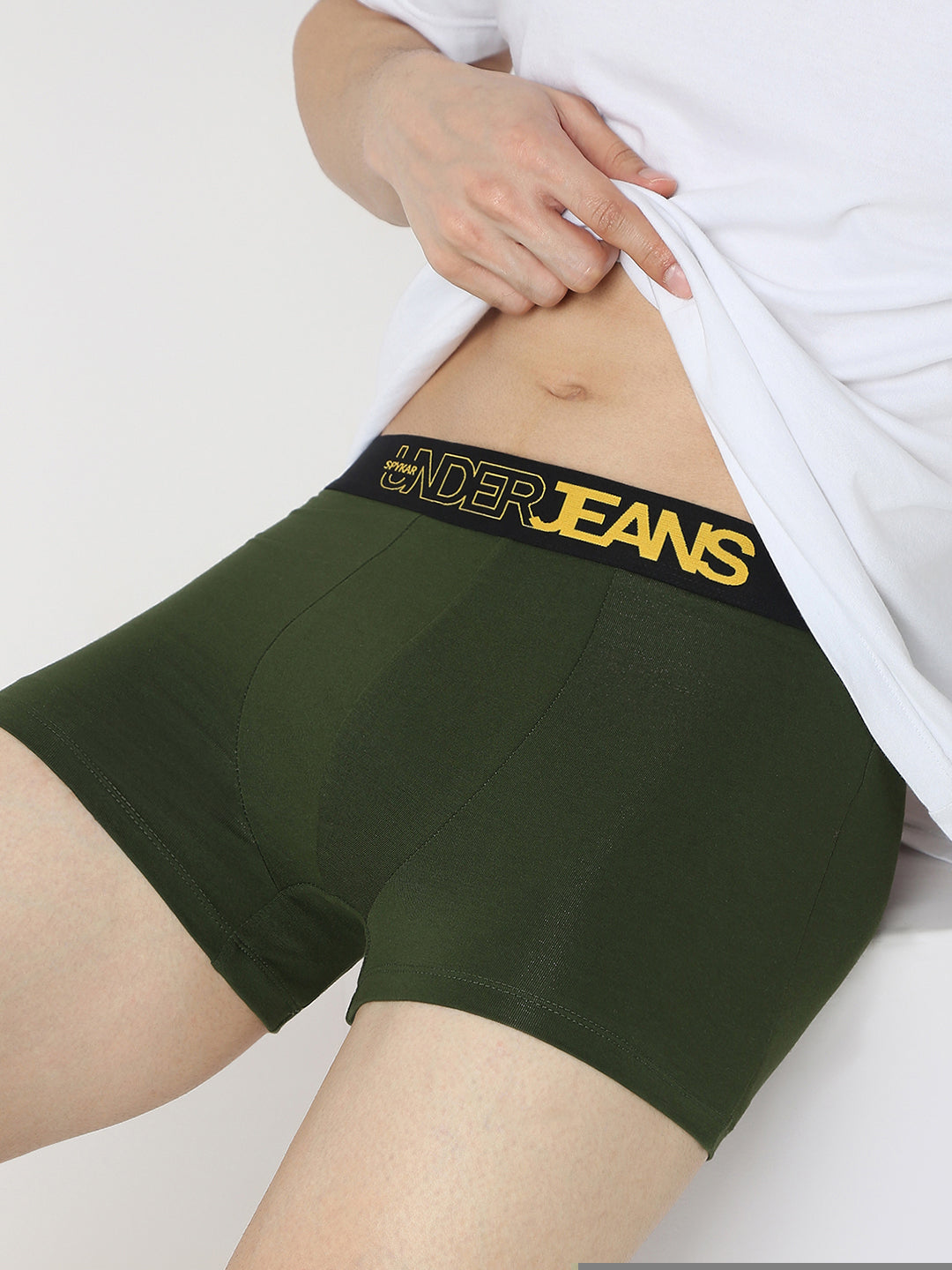 Underjeans By Spykar Maroon & Olive Trunk