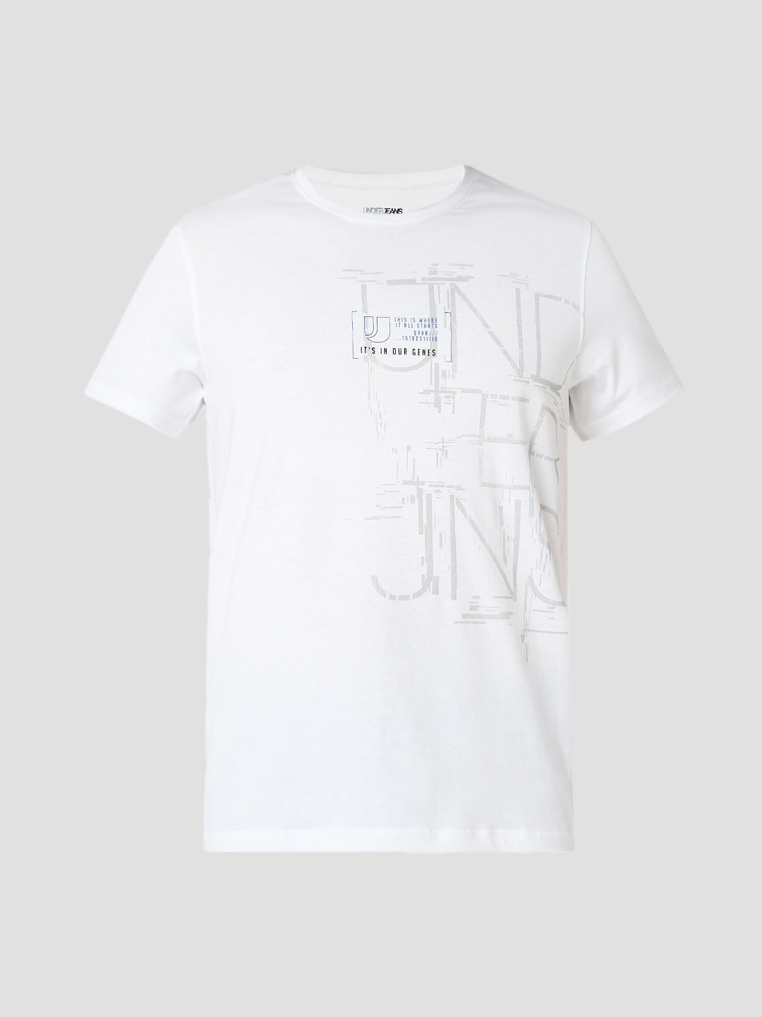 Underjeans By Spykar Men White T-Shirt