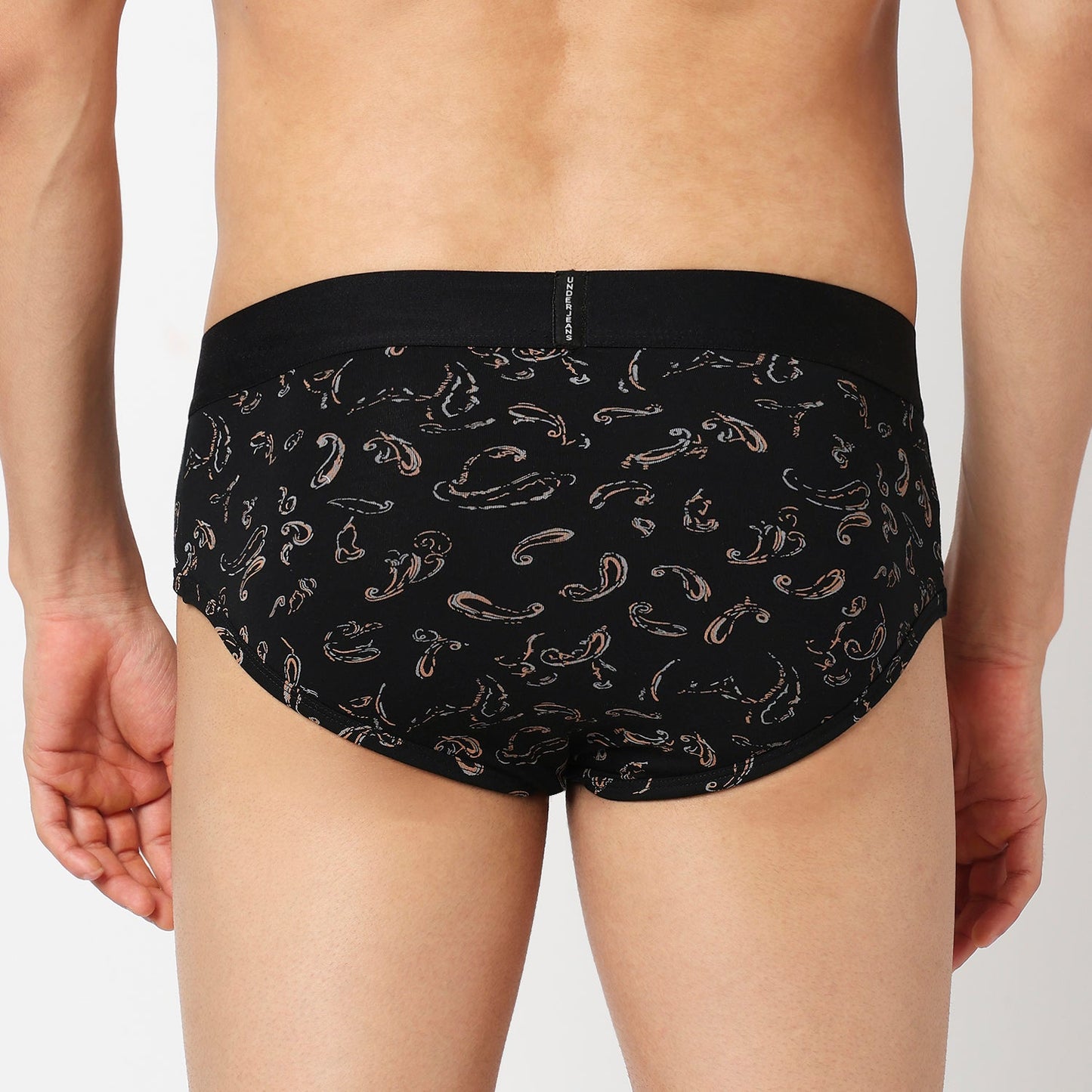 Underjeans Pack Of 2 Cotton Blend Print Mid-Rise Briefs