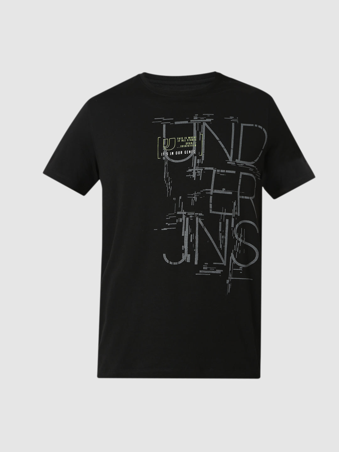 Underjeans By Spykar Men Black T-Shirt