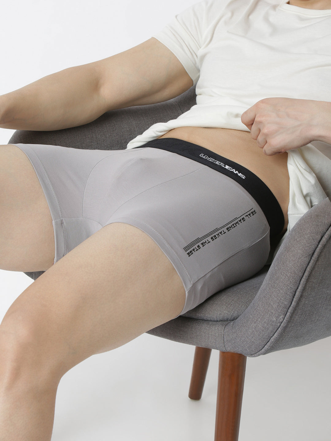 Underjeans By Spykar Men Grey Trunk