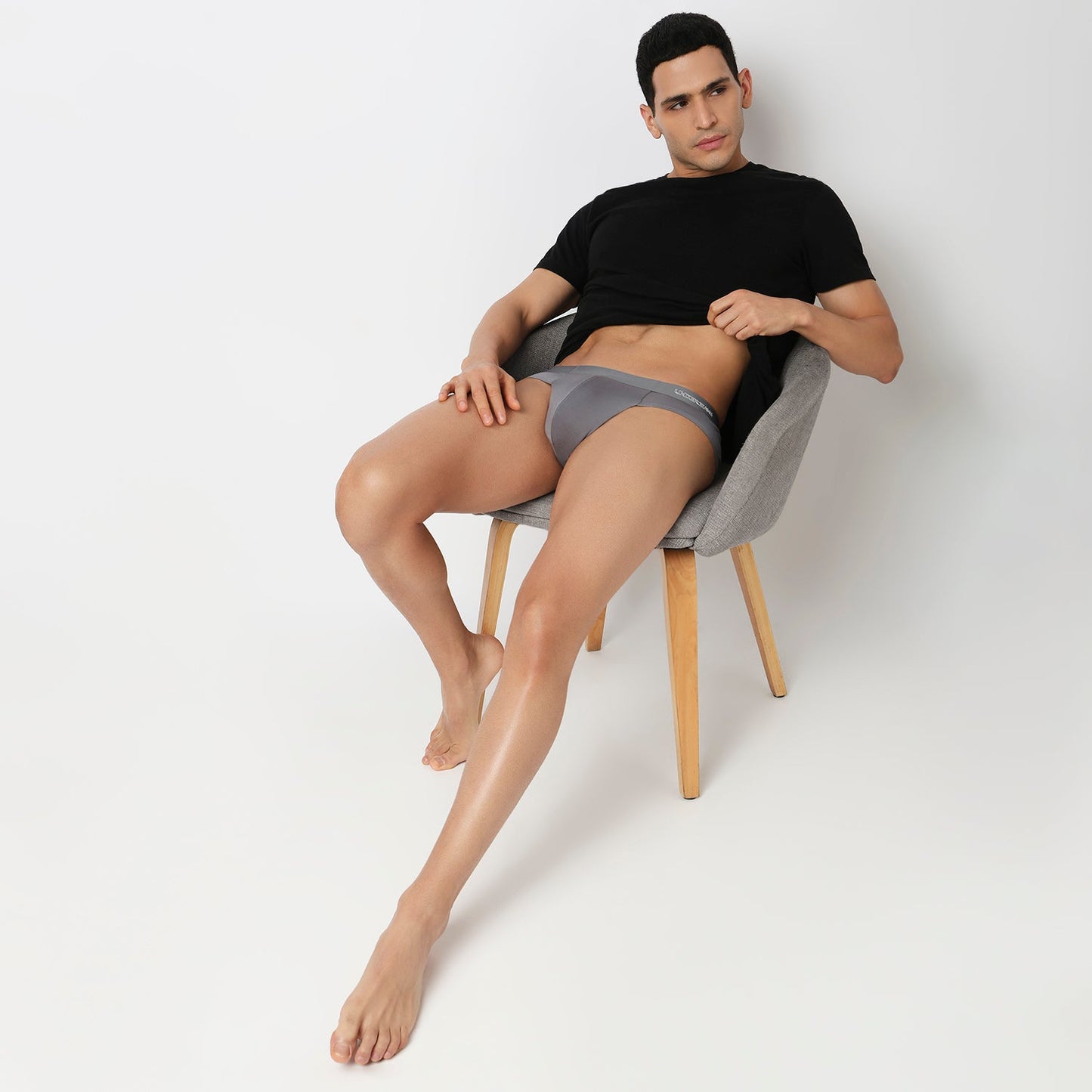 Underjeans Steel Grey Modal Blend Briefs