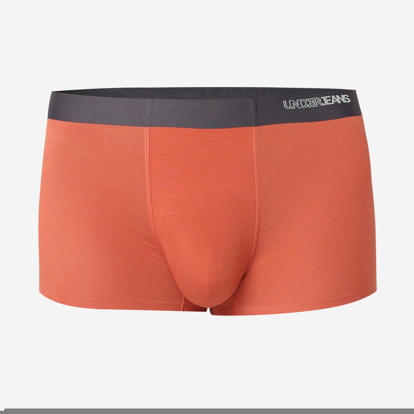 Underjeans by Spykar Men Rust Orange Regular Fit Ultrasoft Trunks