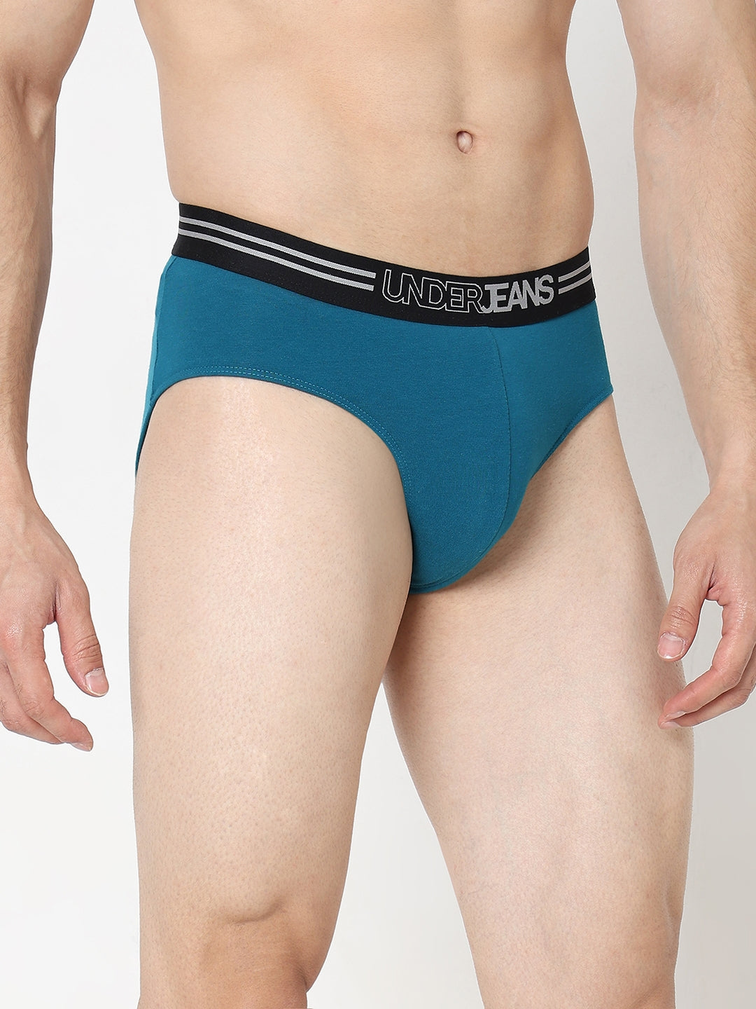 Underjeans by Spykar Men Premium Teal Blue Brief