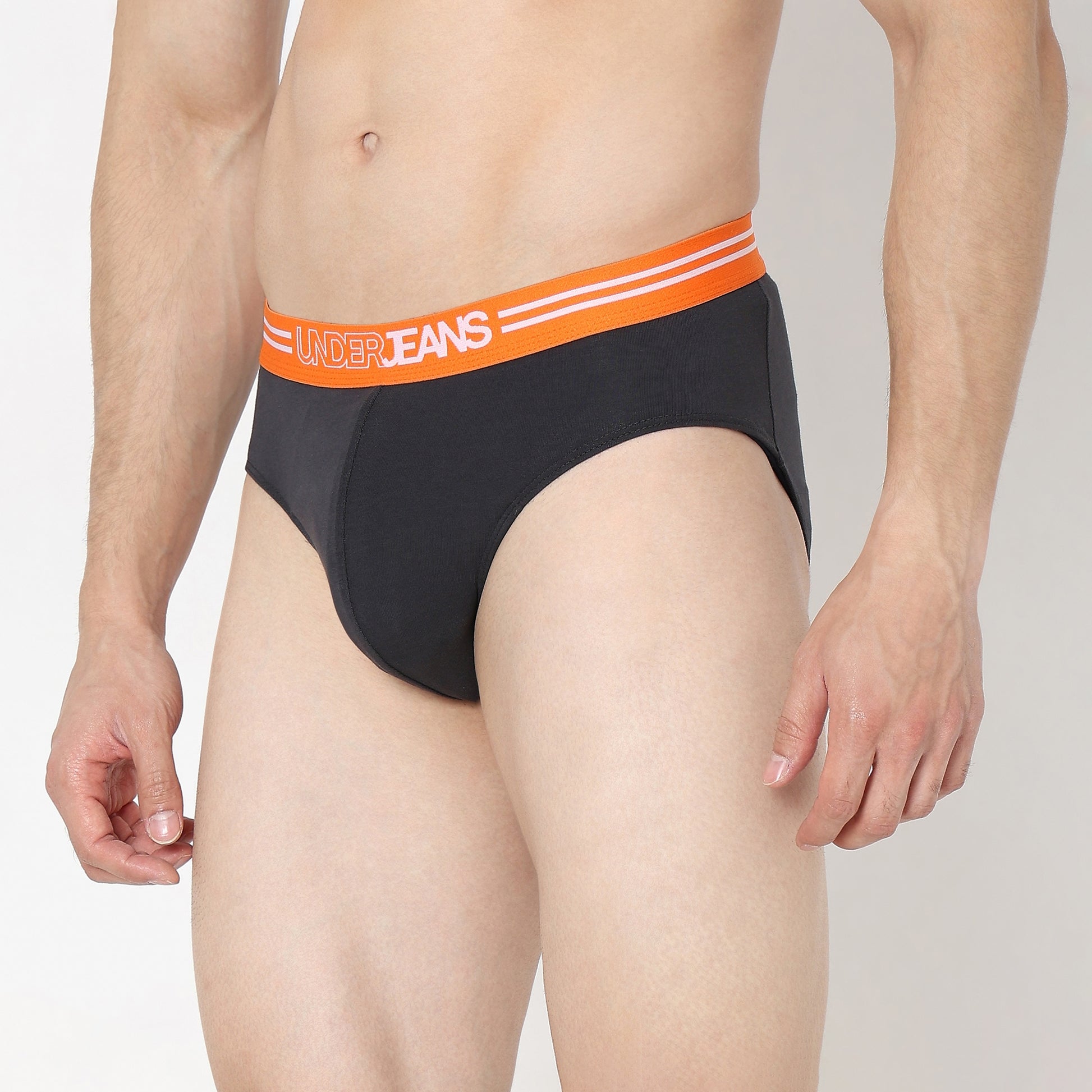 Underjeans by Spykar Men Premium Dark Grey Brief