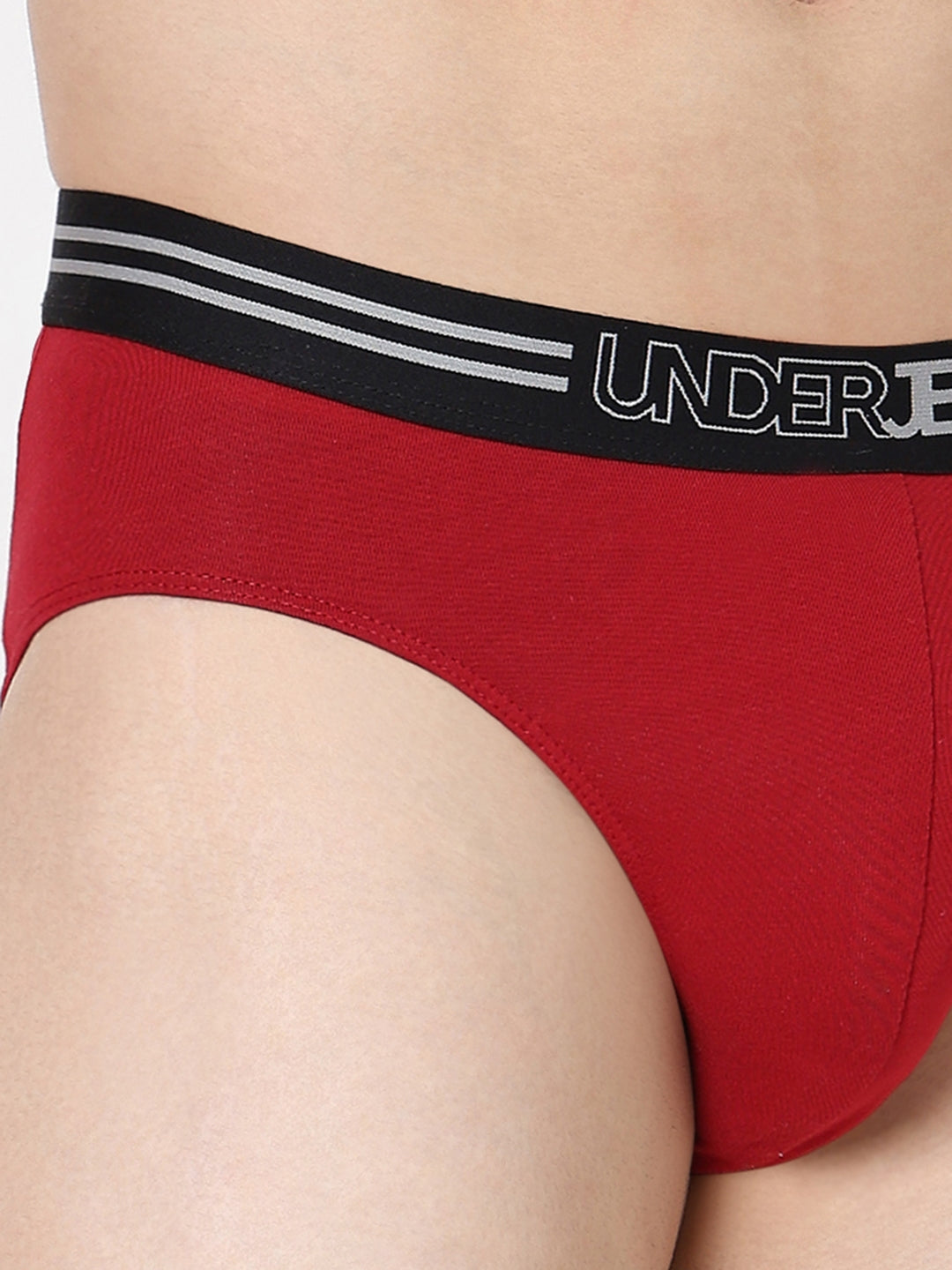 Underjeans by Spykar Men Premium Maroon Brief