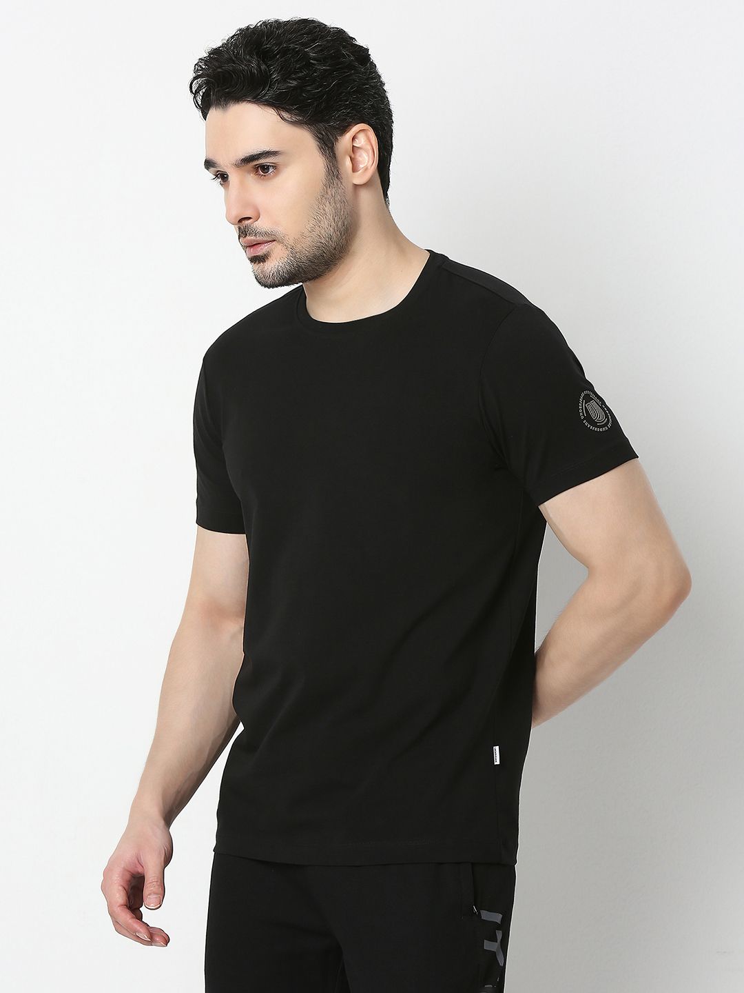 Underjeans by Spykar Black T-Shirt