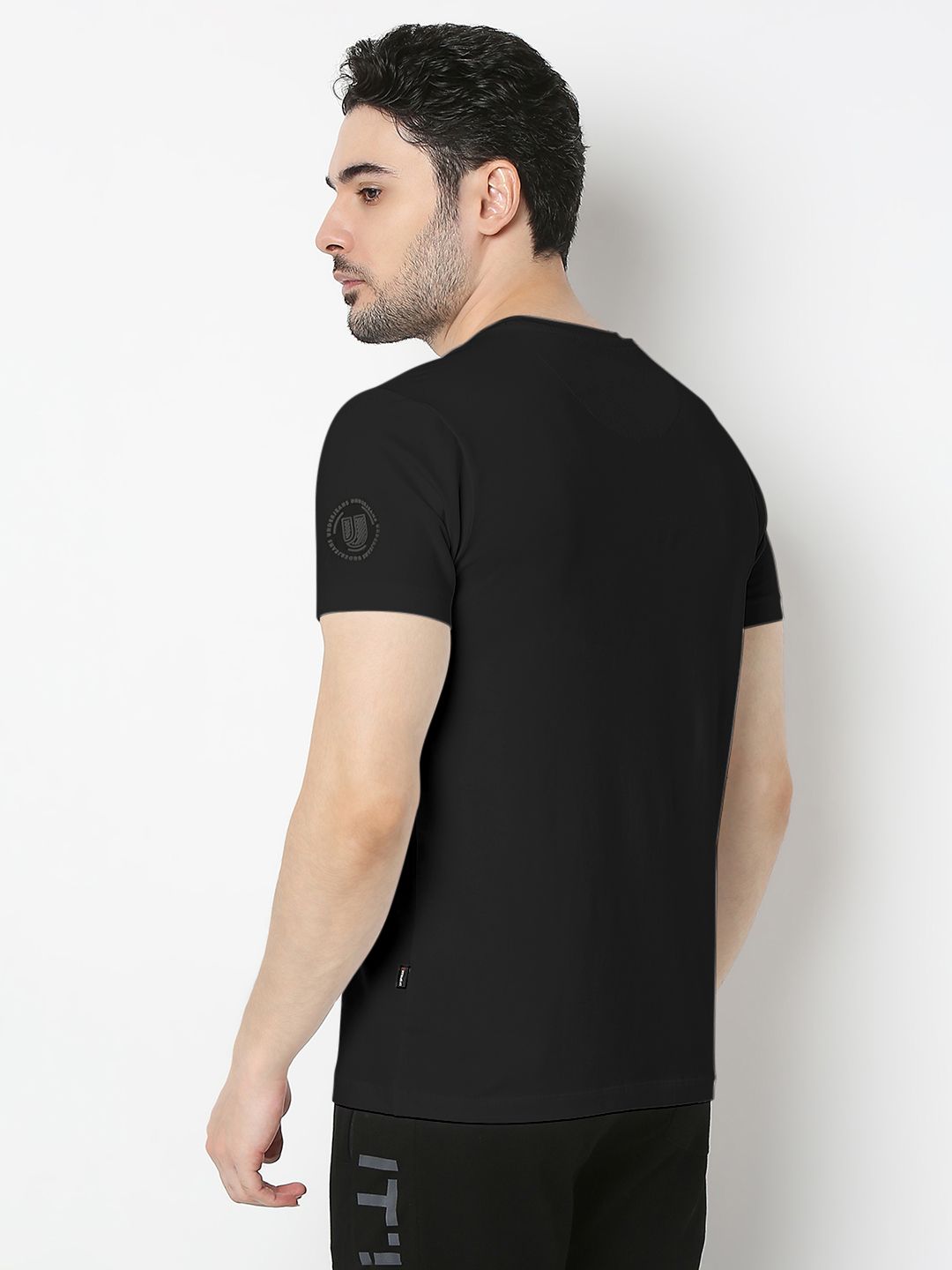 Underjeans by Spykar Black T-Shirt
