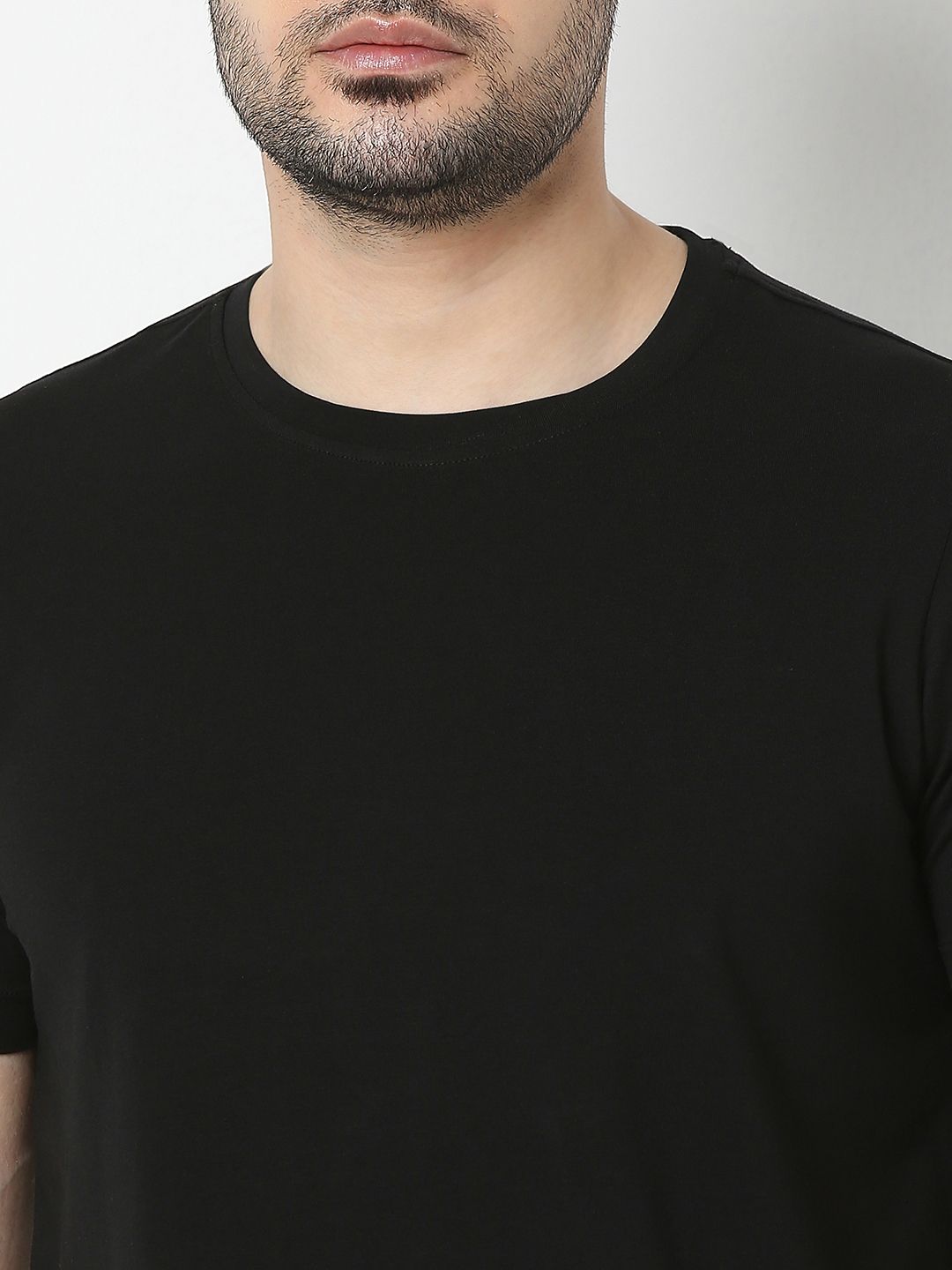 Underjeans by Spykar Black T-Shirt