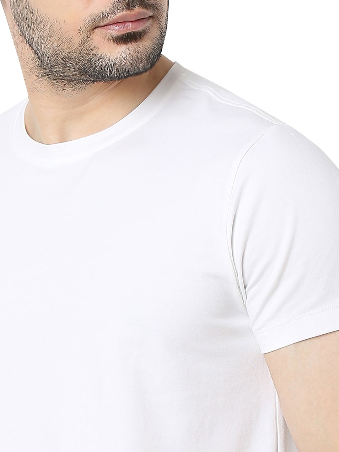Underjeans by Spykar White T-Shirt