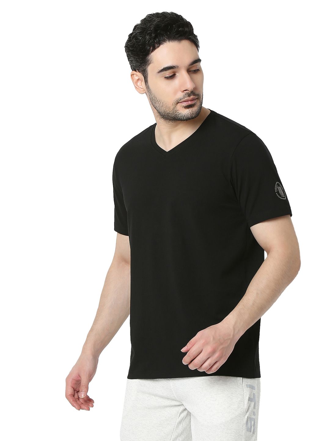 Underjeans by Spykar Black T-Shirt
