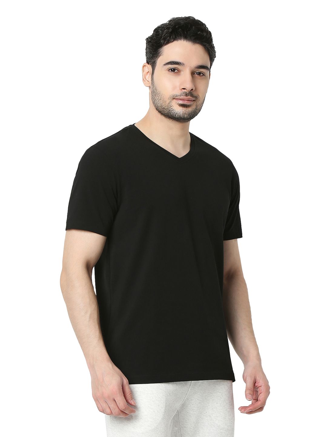 Underjeans by Spykar Black T-Shirt