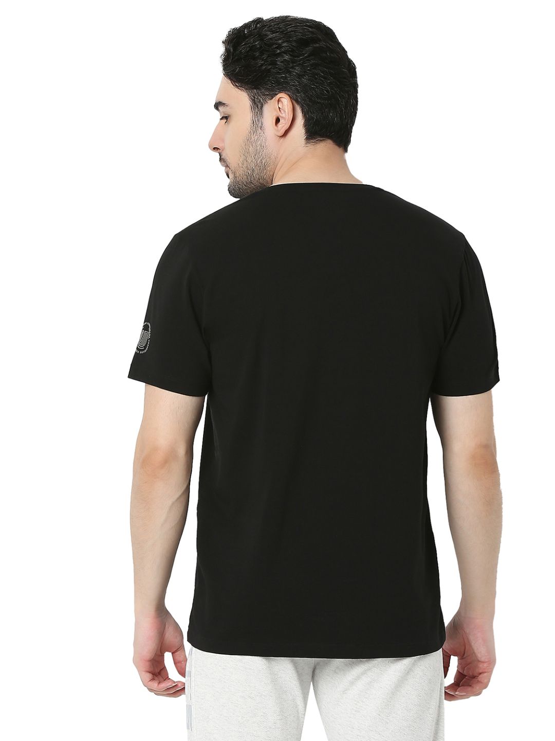 Underjeans by Spykar Black T-Shirt