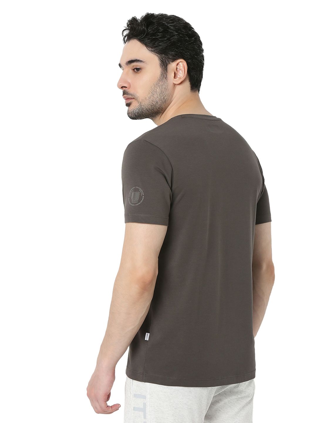Underjeans by Spykar Grey T-Shirt