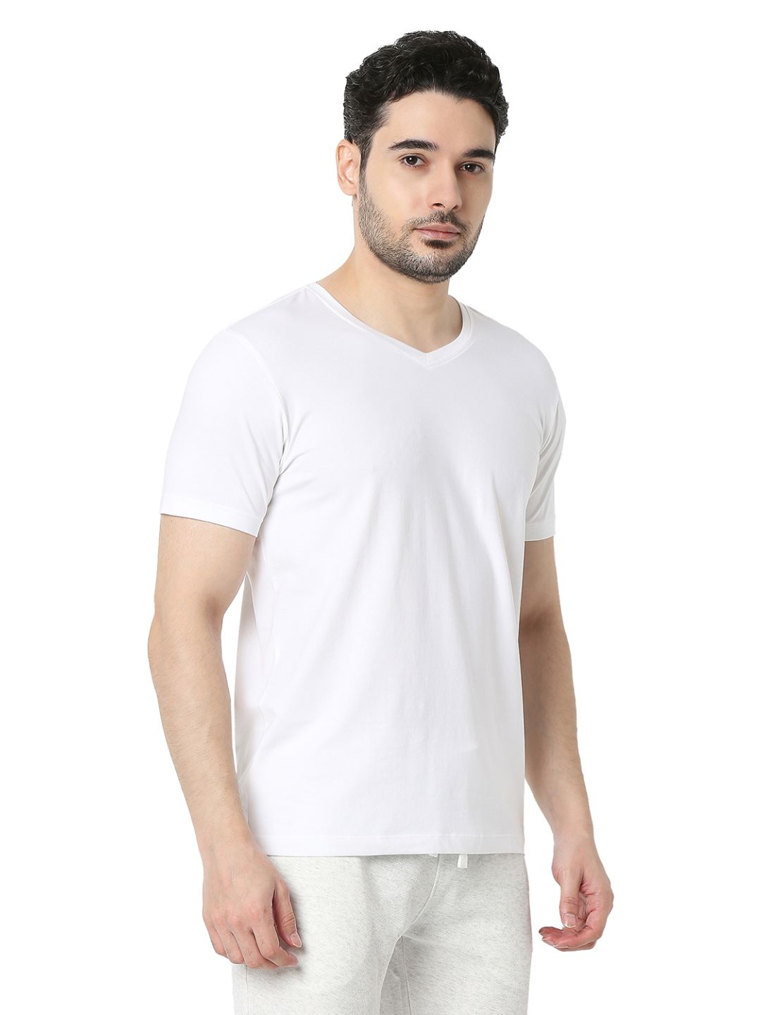 Underjeans by Spykar White T-Shirt
