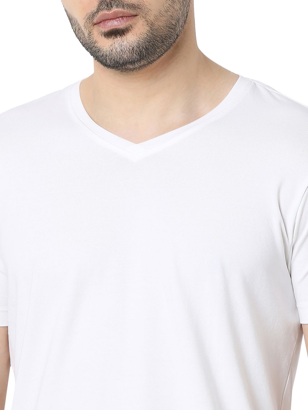 Underjeans by Spykar White T-Shirt