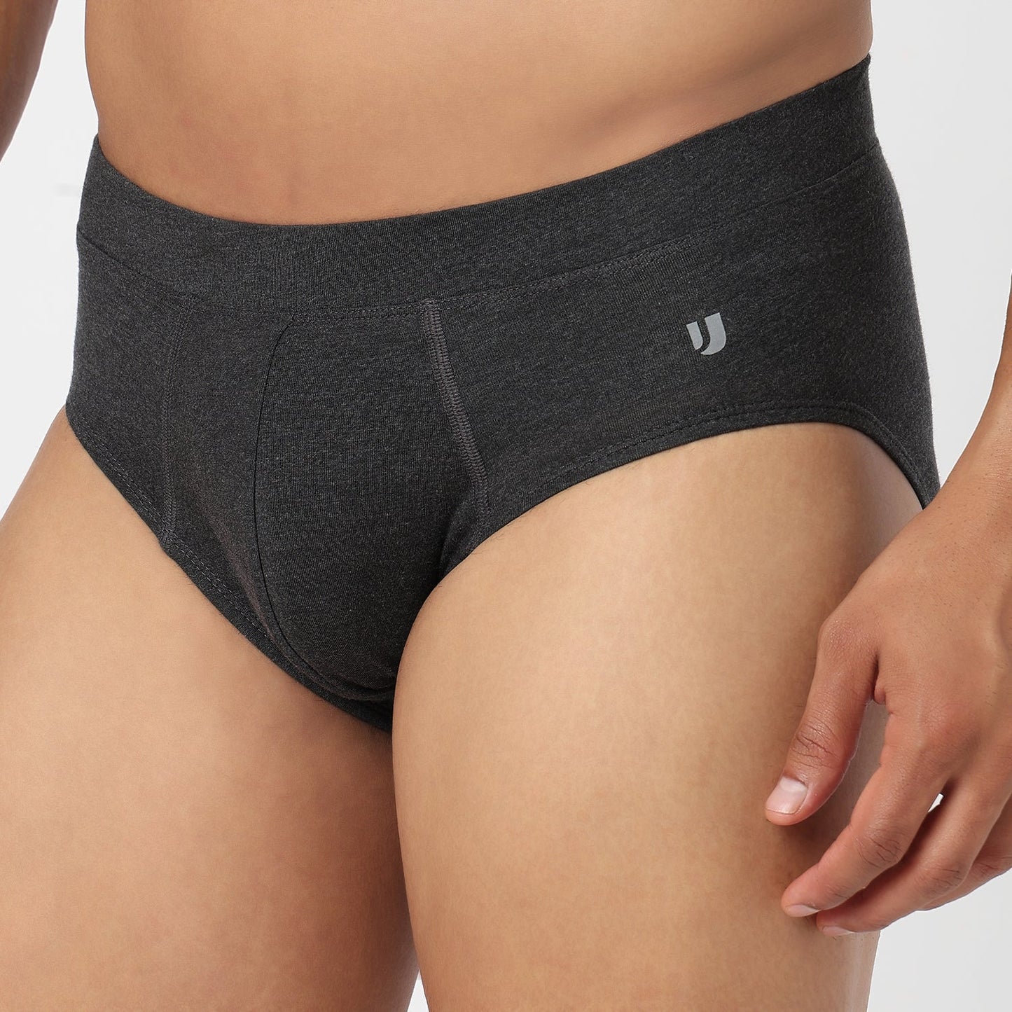 Underjeans Dark Grey Spandex Brief