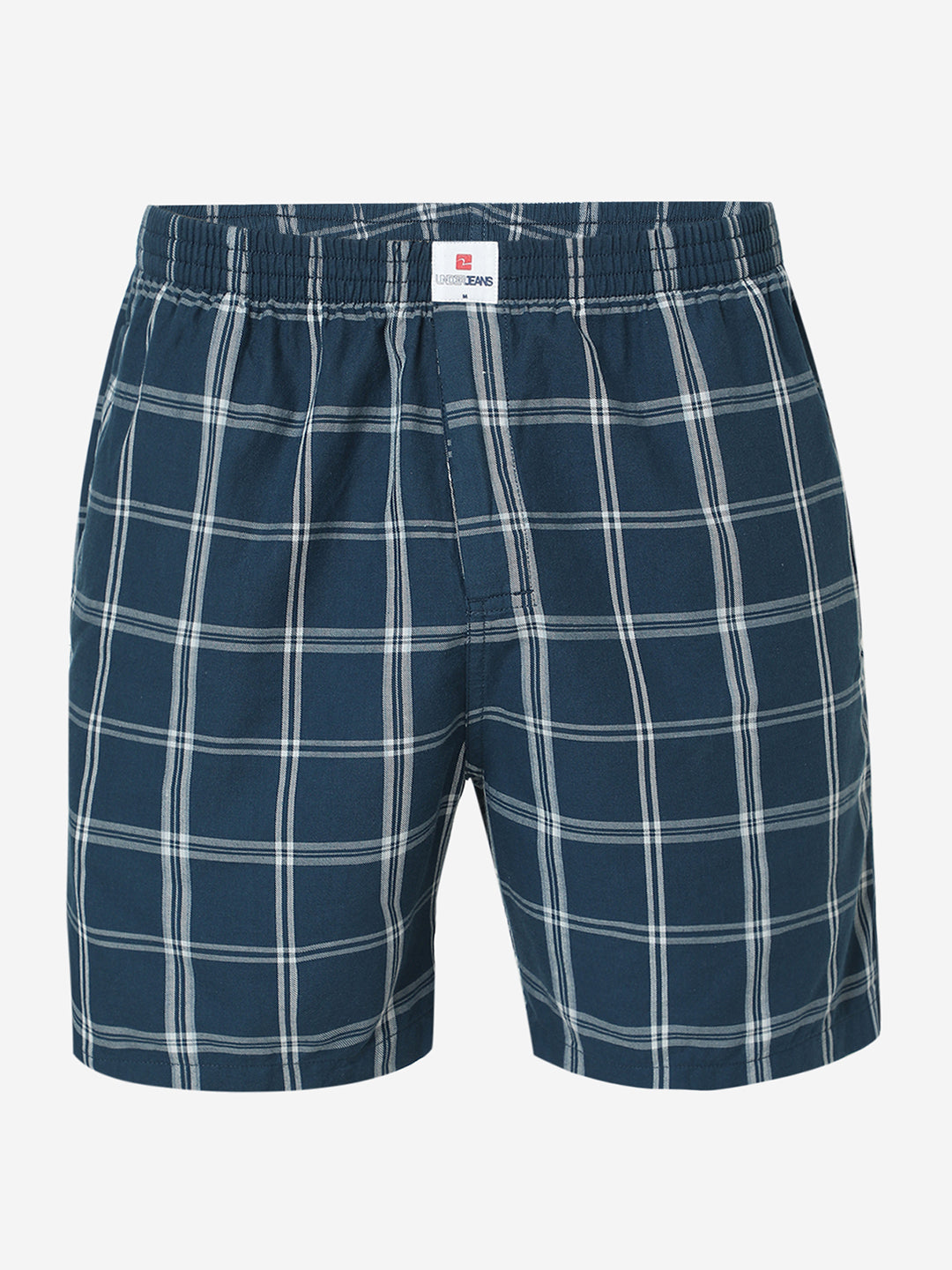 Underjeans by Spykar Men Premium Cotton Blue Checks Boxers