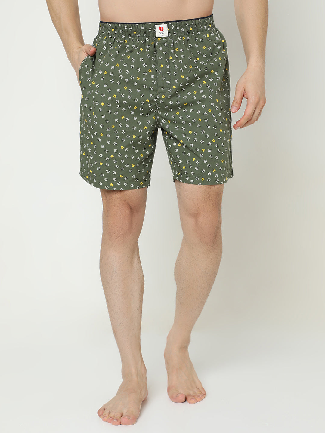 Underjeans by Spykar Men Premium Cotton Olive Boxers