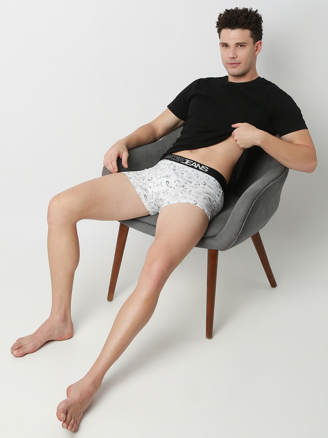 UnderJeans by Spykar Men Printed White Trunk