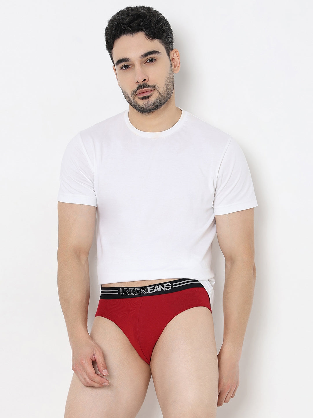 Underjeans by Spykar Men Premium Maroon Brief