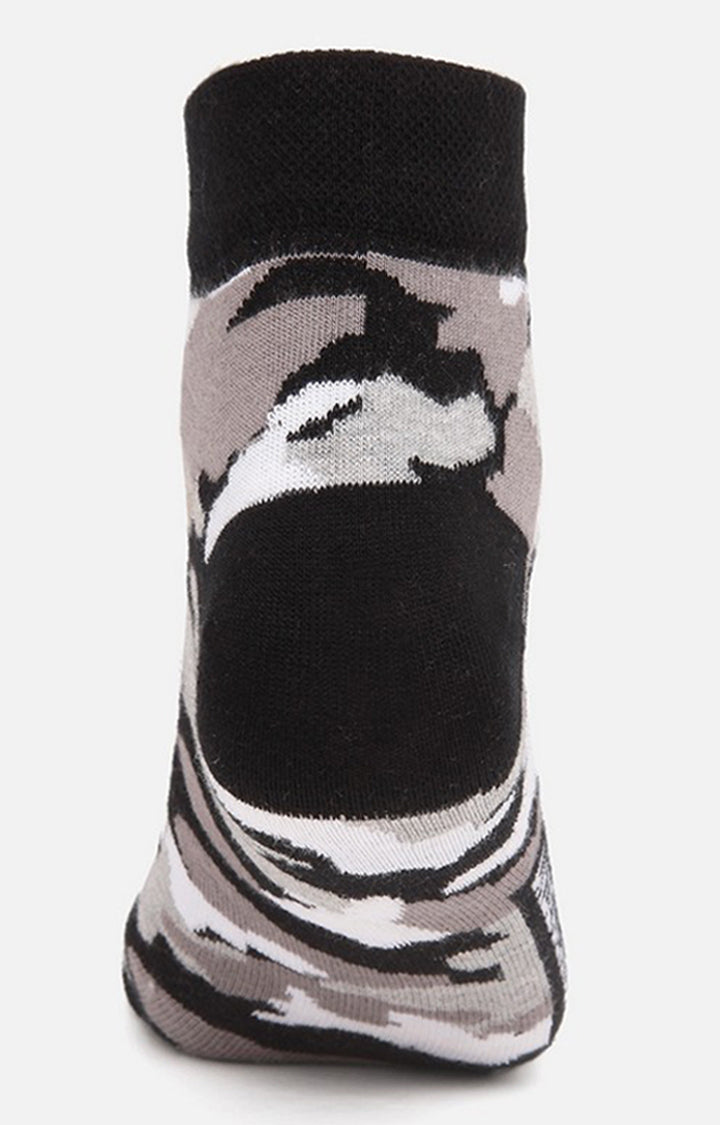 Men Premium Grey Ankle Length (Non Terry) Single Pair of Socks- UnderJeans by Spykar