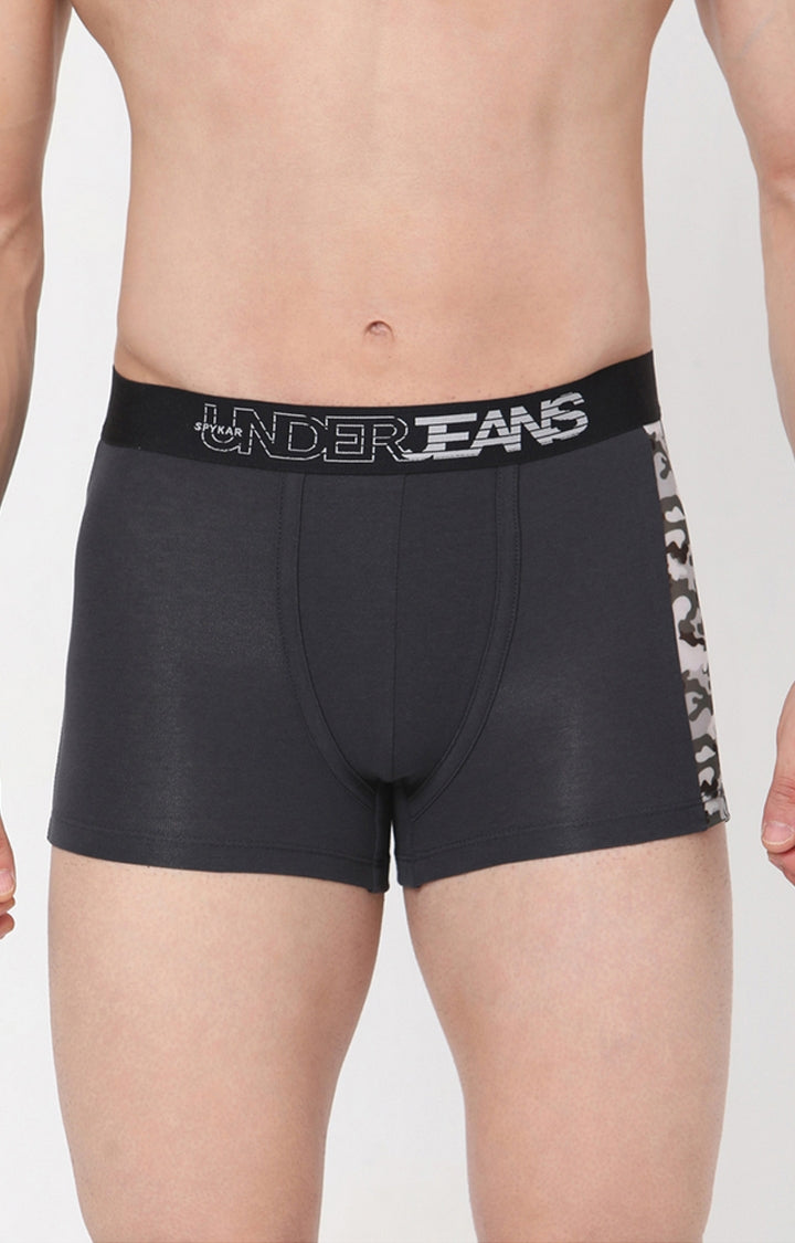 Men Premium Cotton Blend Trunk Pack of 1- UnderJeans by Spykar