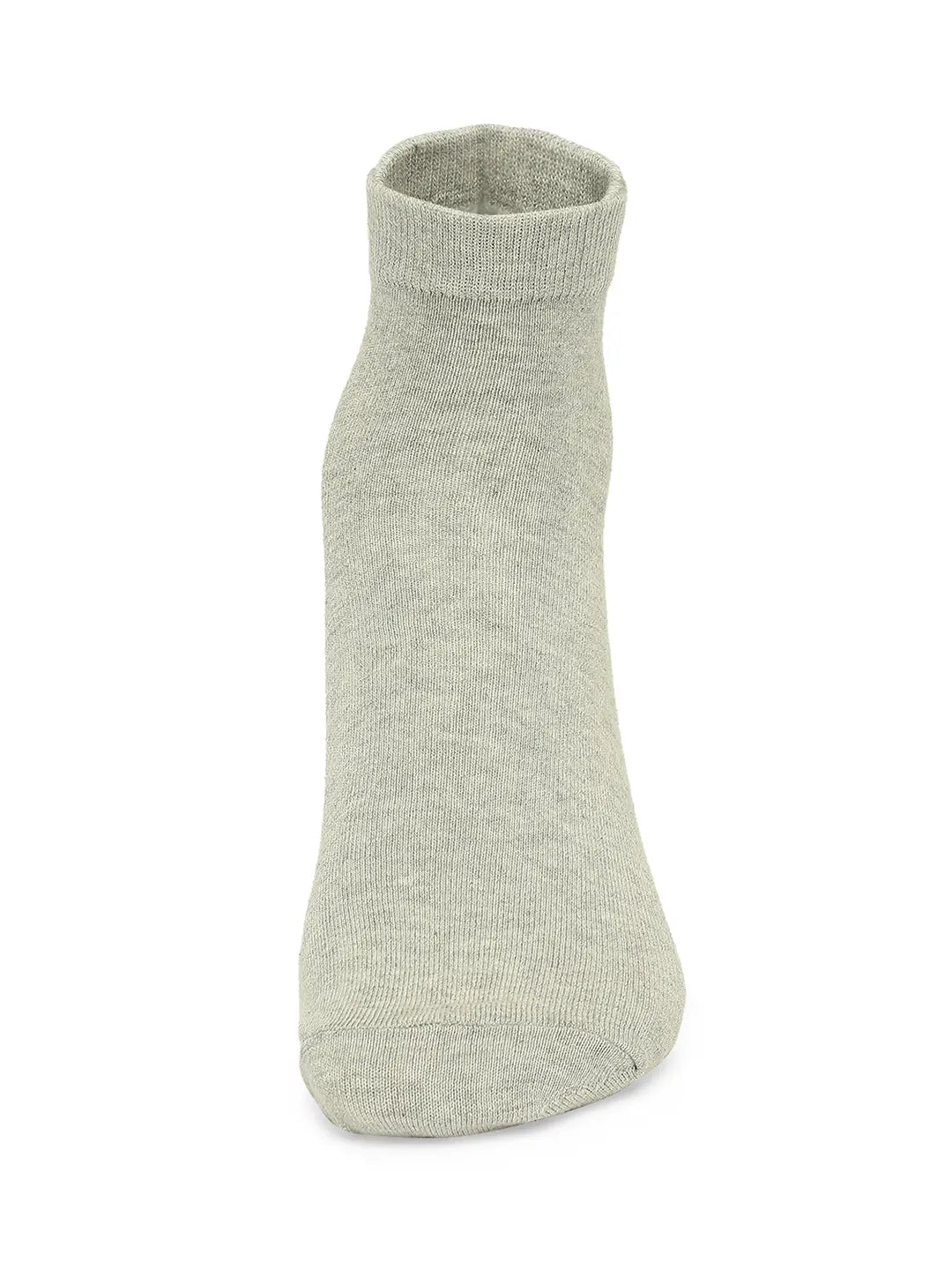 Men Premium Grey Melange & Black Ankle Length Socks - Pack Of 2- Underjeans by Spykar