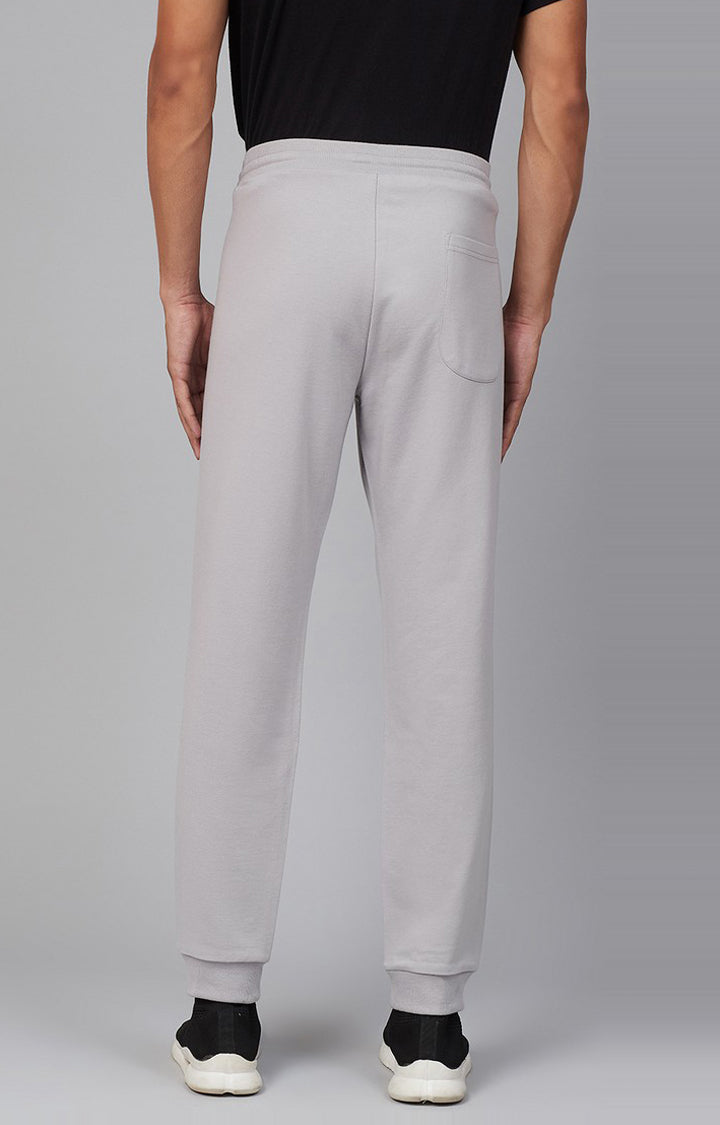 Grey Cotton Blend Solid Trackpants- UnderJeans by Spykar