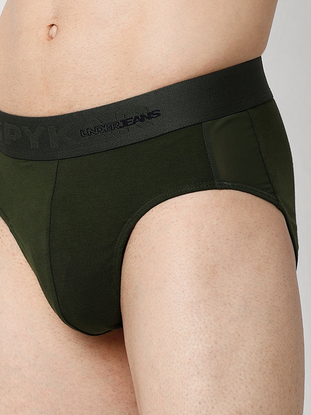 Men Premium Cotton Blend Brief (Pack of 2)- UnderJeans by Spykar
