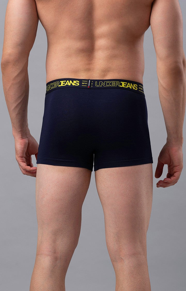 Underjeans by Spykar Men Premium Navy Cotton Blend Trunk