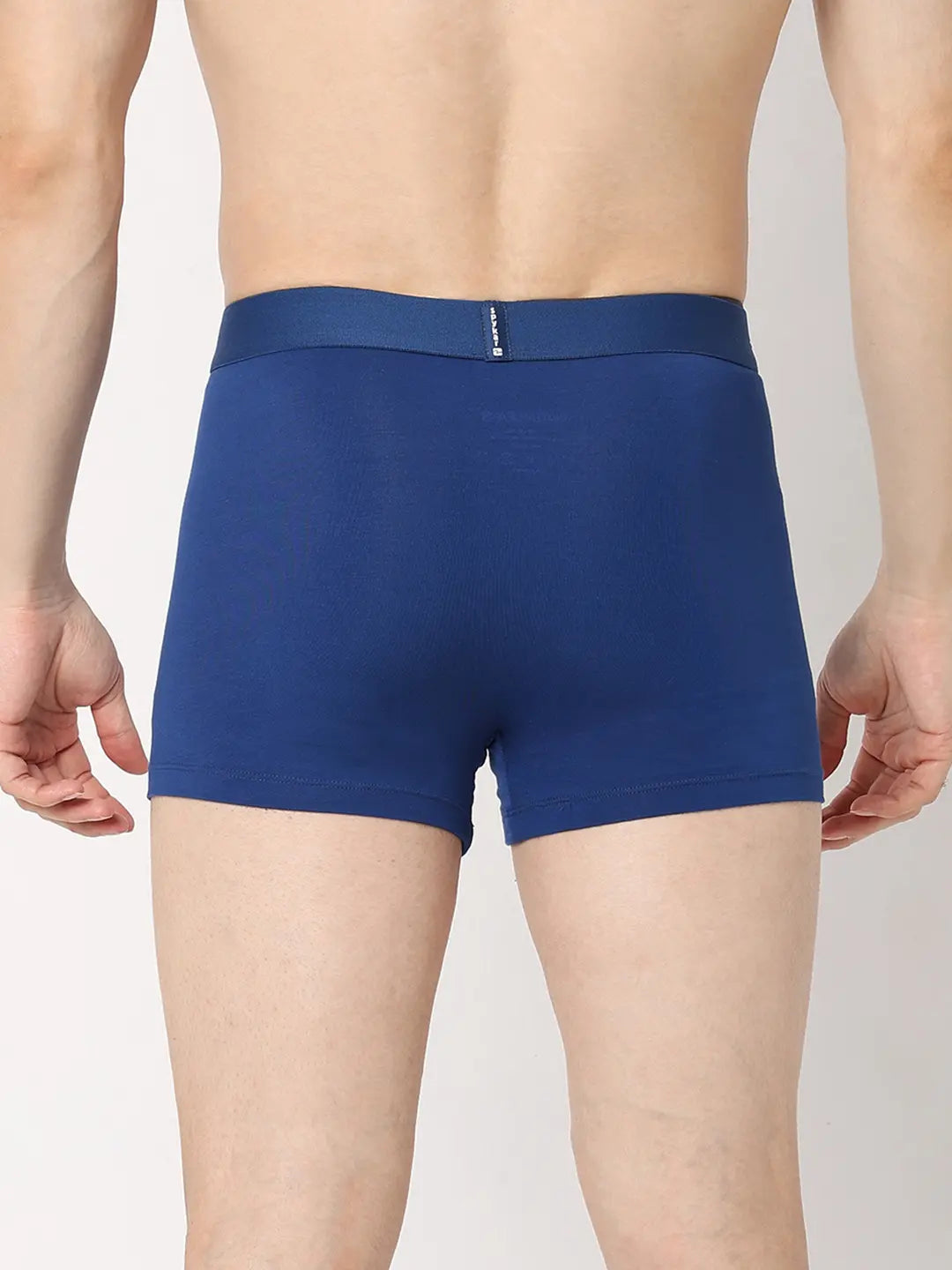 Underjeans by Spykar Men Premium Dark Blue Cotton Blend Regular Fit Trunk