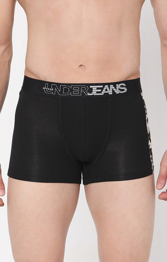 Underjeans by Spykar Men Premium Black Cotton Blend Trunk