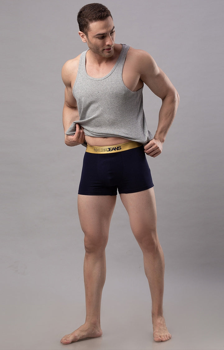 Men Premium Cotton Blend Trunk Pack of 1- UnderJeans by Spykar
