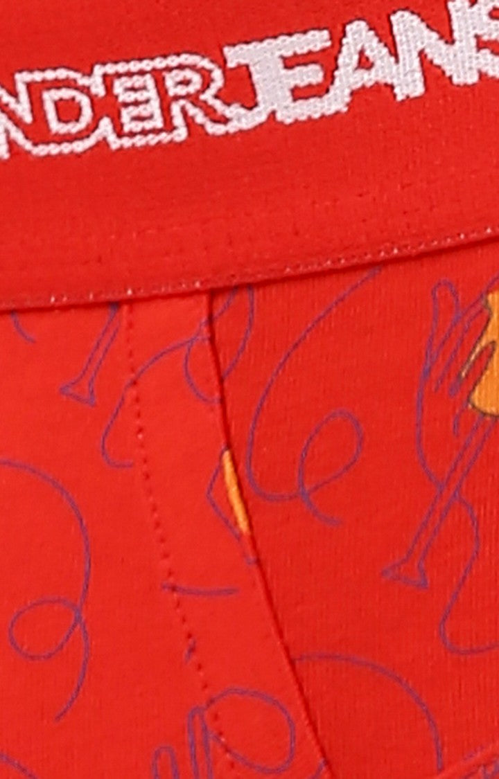 Men Premium Red Cotton Brief - UnderJeans by Spykar