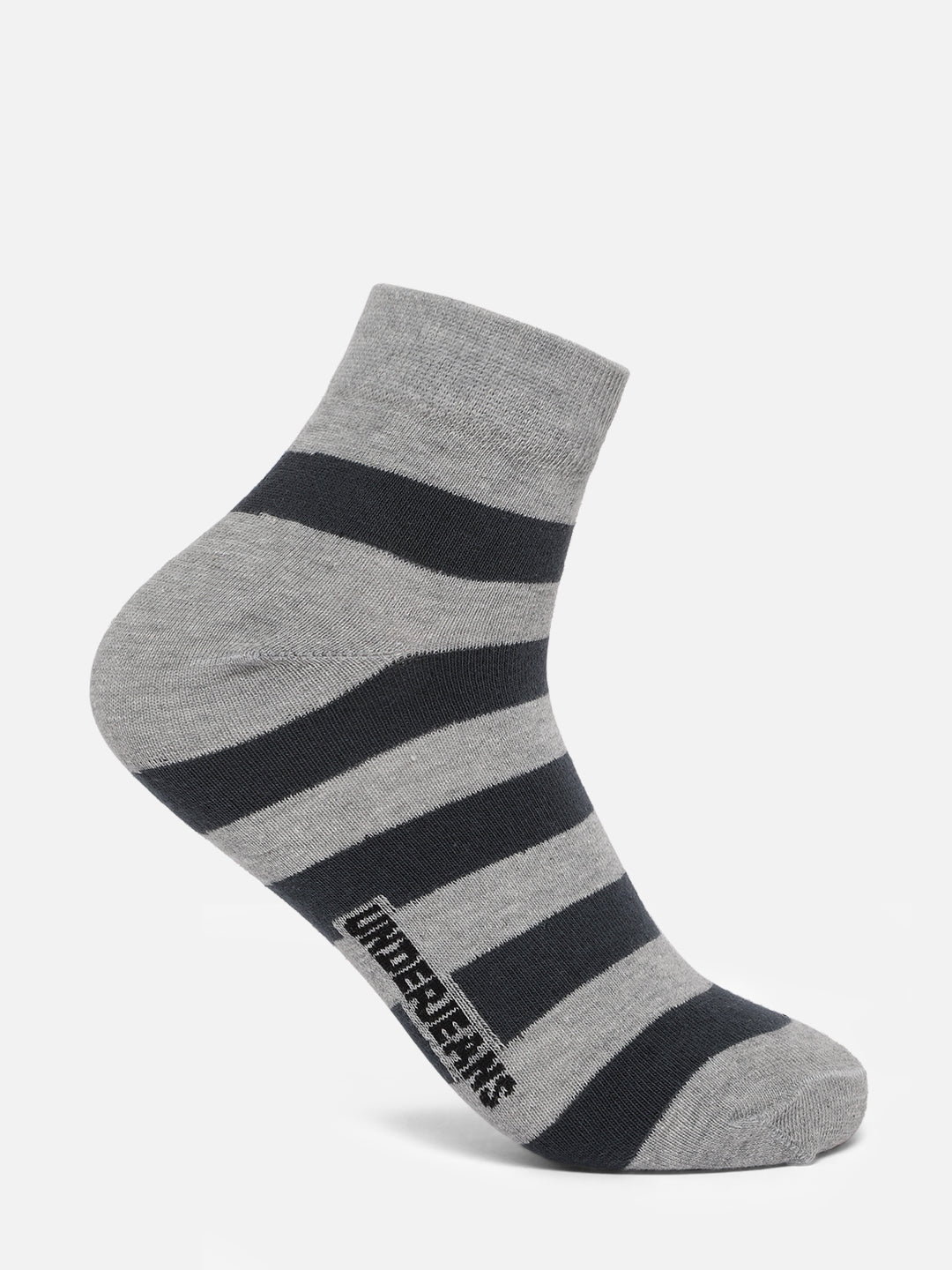 Men Premium Assorted Ankle length (Non terry) Socks Pack of 2- UnderJeans by Spykar