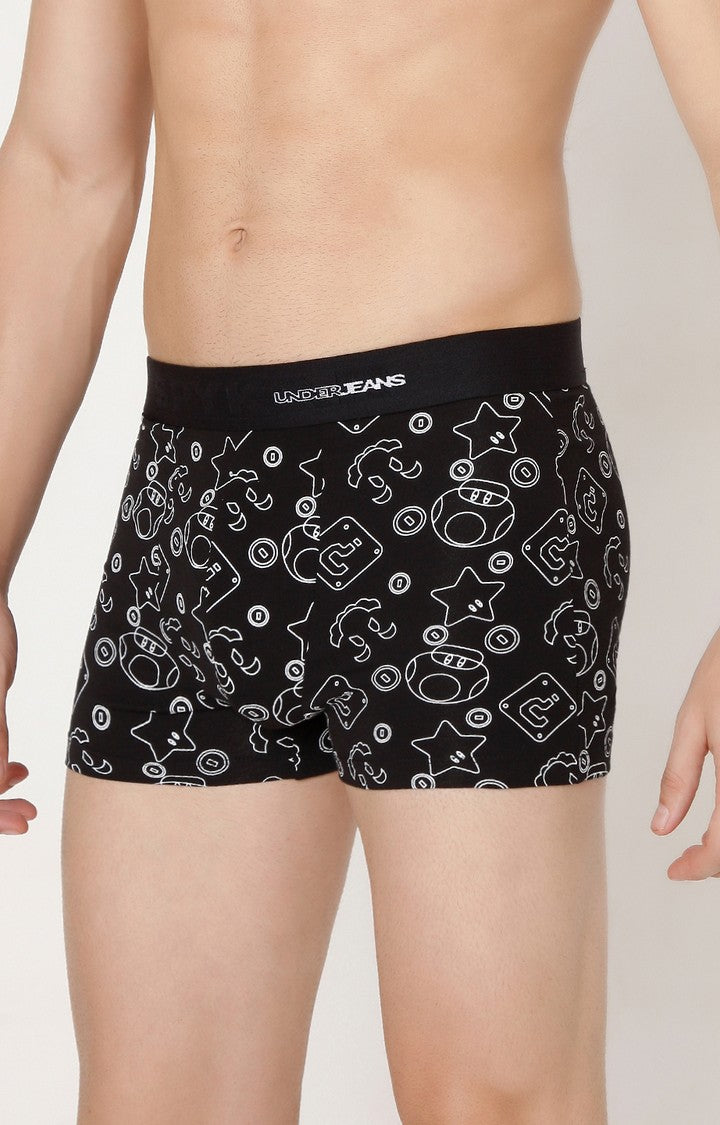 Underjeans by Spykar Men Premium Black Cotton Blend Trunk