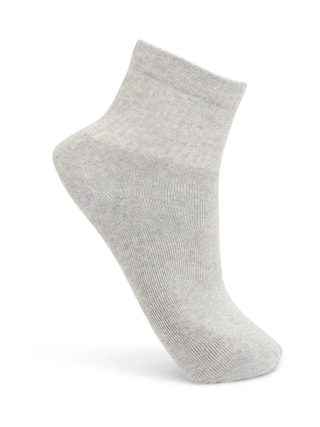 Men Premium Grey & Melange Cotton Socks - Pack Of 3- UnderJeans by Spykar