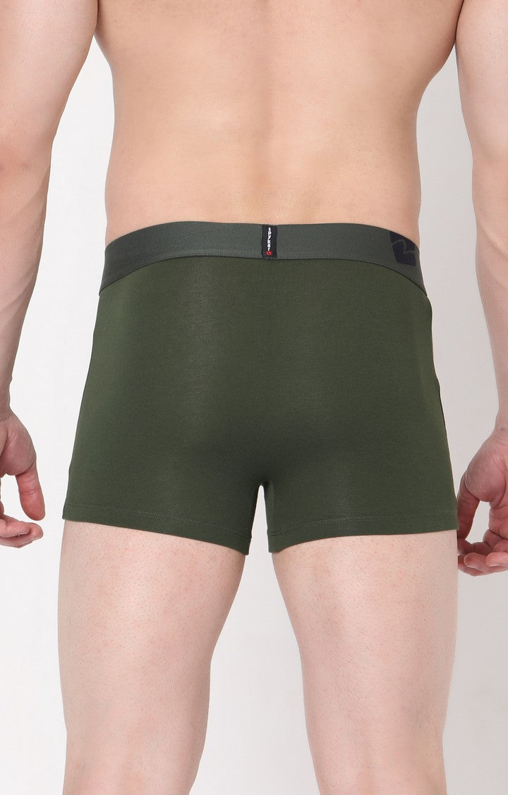 Underjeans by Spykar Men Premium Olive Cotton Blend Trunk