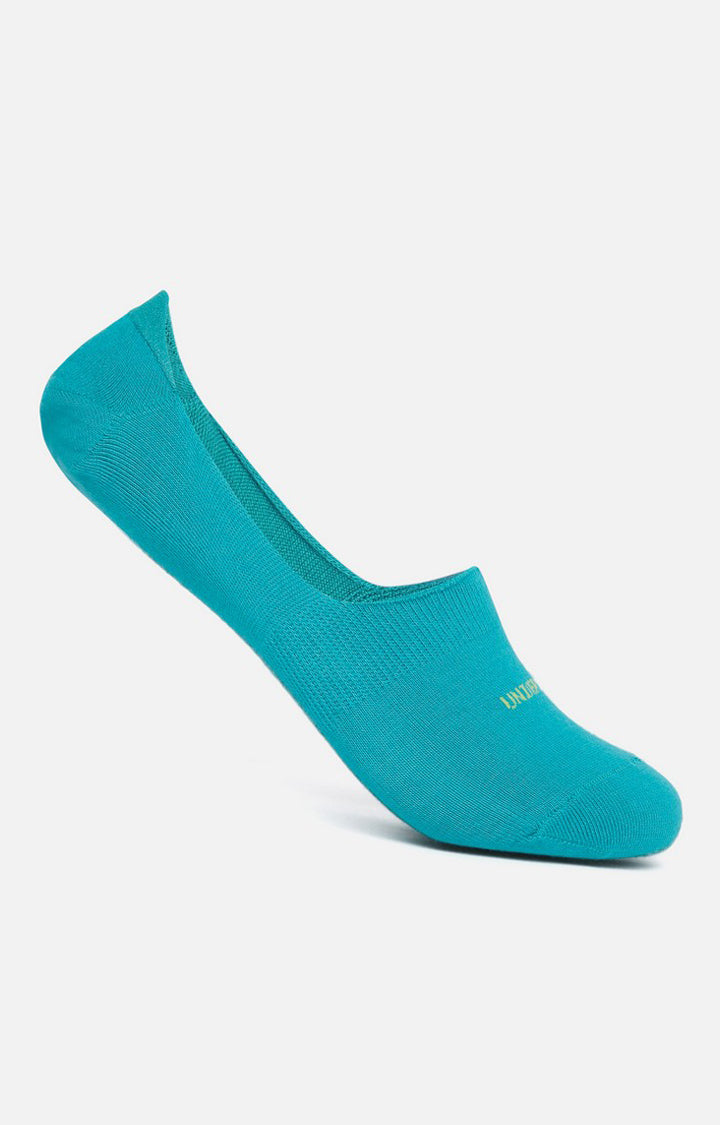 Men Premium Turq No Show Single Pair of Socks- UnderJeans by Spykar
