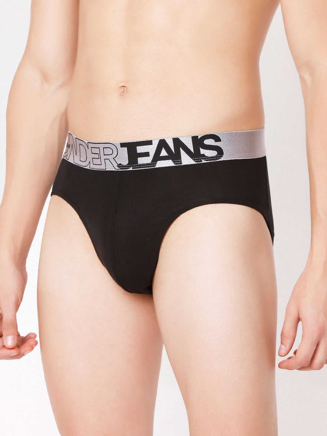 Men Premium Black Navy Red Cotton Blend Brief (Pack of 3)- UnderJeans by Spykar