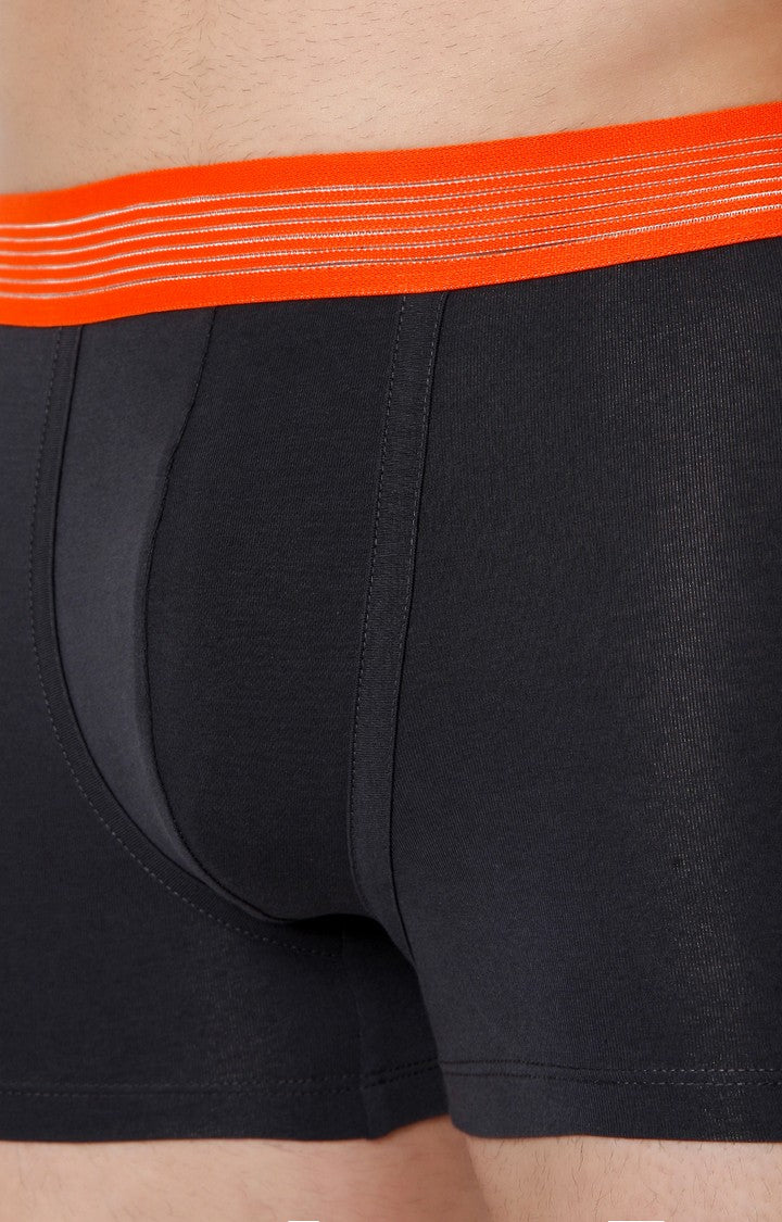Men Premium Darkgrey Cotton Blend Trunk- UnderJeans by Spykar