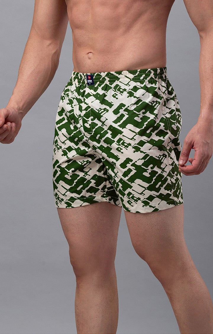 White Cotton Boxers for Men Premium - (Pack of 2)- UnderJeans by Spykar